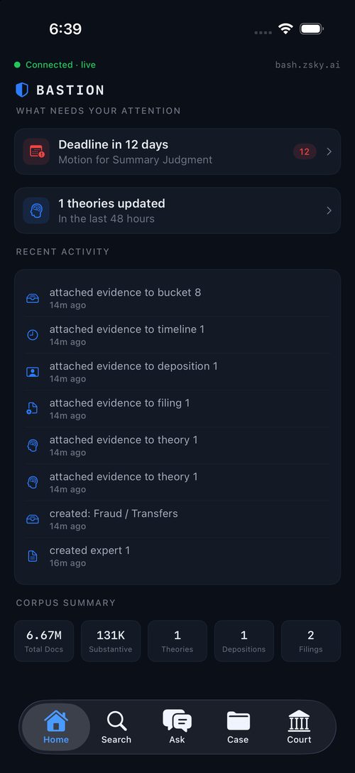 Bastion iOS command feed